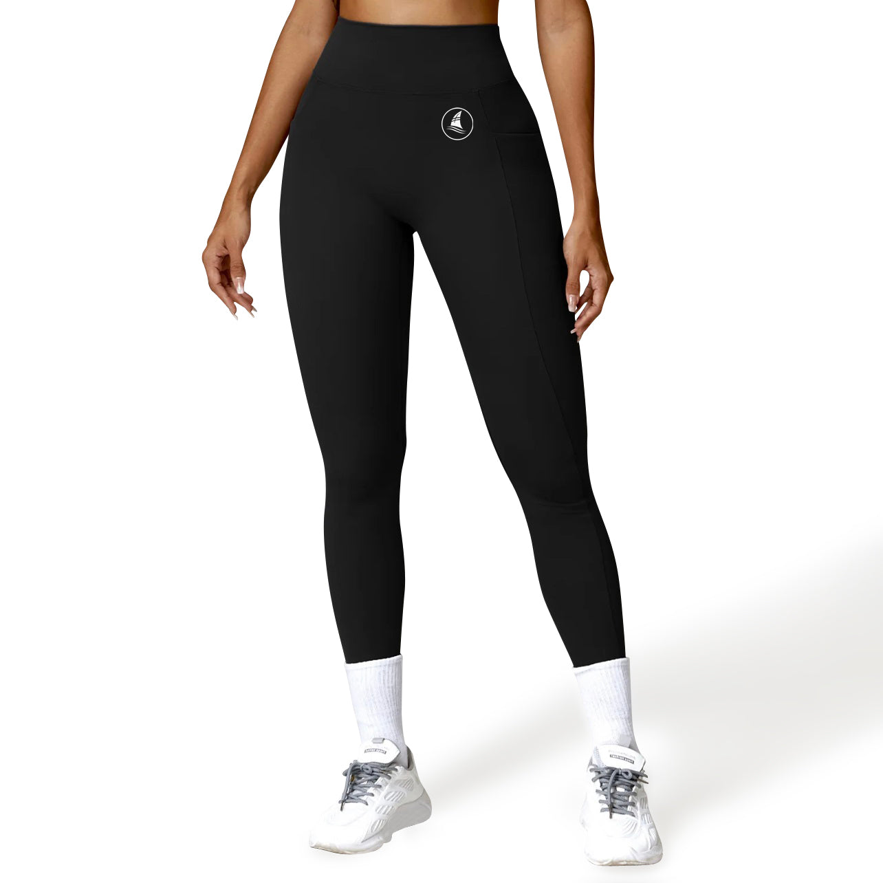 GYMORKA - Black Curvy Chic Low-Rise Leggings