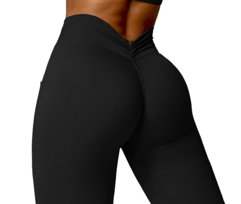 GYMORKA -  Black Curvy Chic Low-Rise Leggings