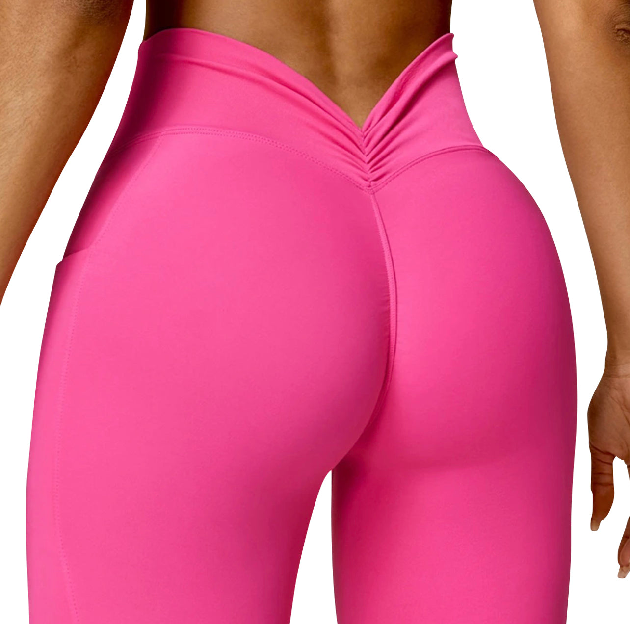 GYMORKA -  Hot Pink Curvy Chic Low-Rise Leggings