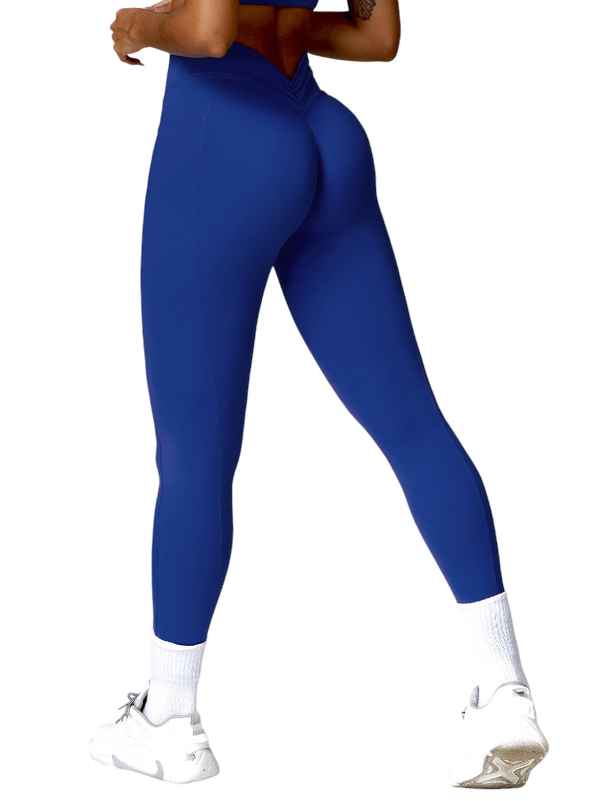 GYMORKA -  Navy Blue Curvy Chic Low-Rise Leggings